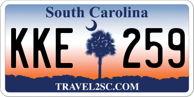 SC license plate KKE259