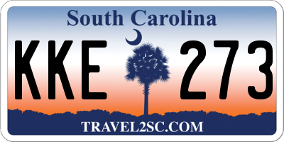 SC license plate KKE273