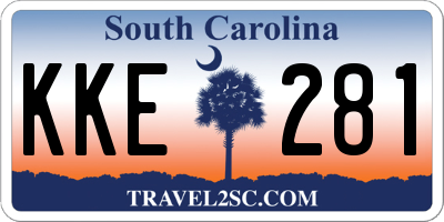 SC license plate KKE281