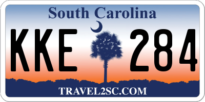 SC license plate KKE284