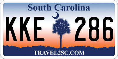 SC license plate KKE286