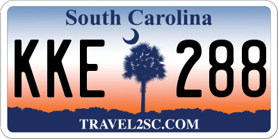 SC license plate KKE288