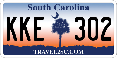SC license plate KKE302