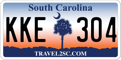 SC license plate KKE304