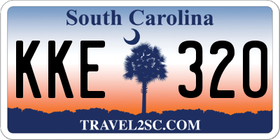 SC license plate KKE320