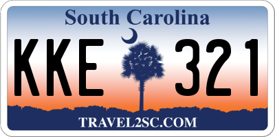 SC license plate KKE321