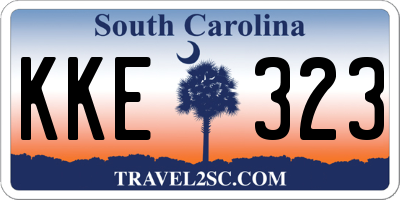 SC license plate KKE323