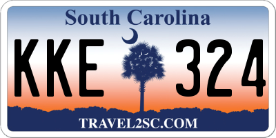 SC license plate KKE324