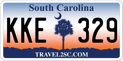 SC license plate KKE329
