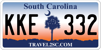 SC license plate KKE332