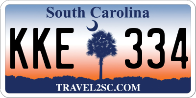 SC license plate KKE334