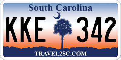 SC license plate KKE342