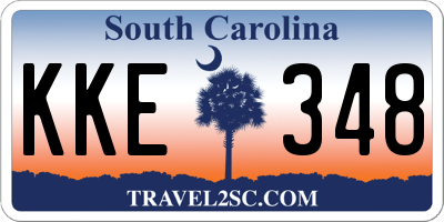 SC license plate KKE348