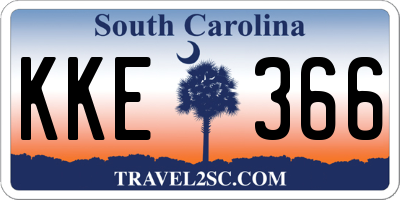 SC license plate KKE366