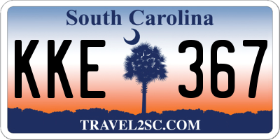 SC license plate KKE367