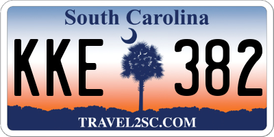 SC license plate KKE382