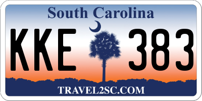 SC license plate KKE383