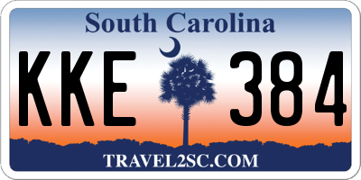 SC license plate KKE384