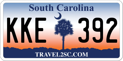 SC license plate KKE392