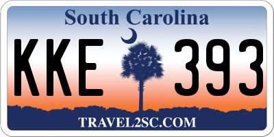 SC license plate KKE393