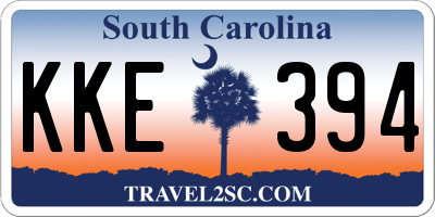 SC license plate KKE394