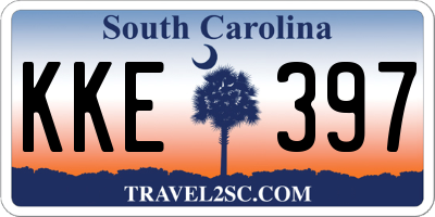SC license plate KKE397
