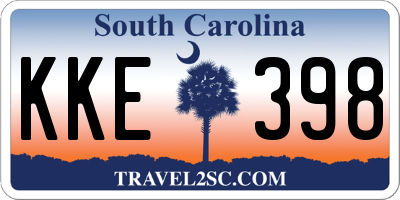 SC license plate KKE398