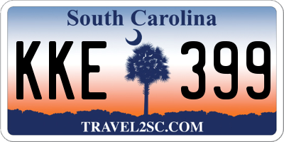 SC license plate KKE399