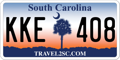 SC license plate KKE408