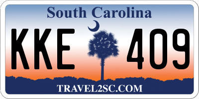 SC license plate KKE409