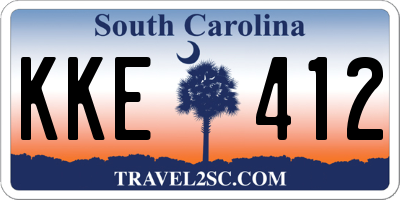 SC license plate KKE412