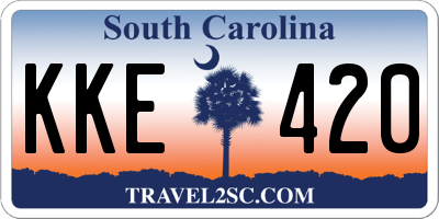 SC license plate KKE420