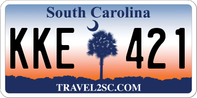 SC license plate KKE421