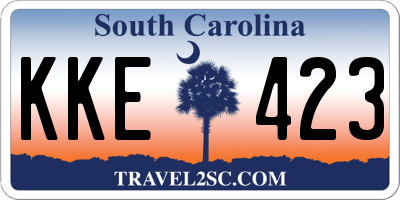 SC license plate KKE423