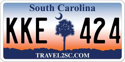 SC license plate KKE424