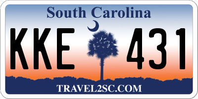 SC license plate KKE431