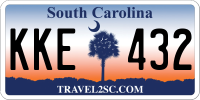 SC license plate KKE432