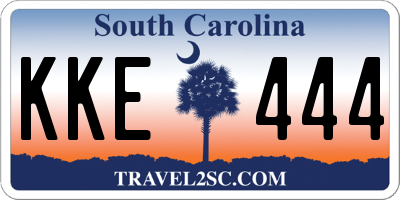 SC license plate KKE444