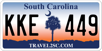 SC license plate KKE449