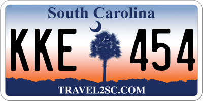 SC license plate KKE454