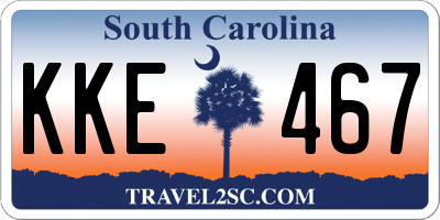 SC license plate KKE467