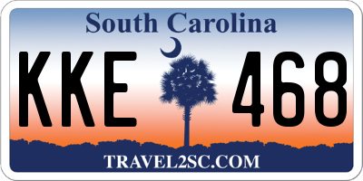 SC license plate KKE468