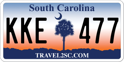 SC license plate KKE477