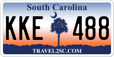 SC license plate KKE488
