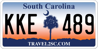 SC license plate KKE489