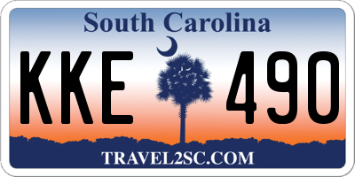 SC license plate KKE490