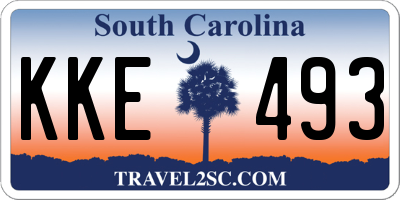 SC license plate KKE493