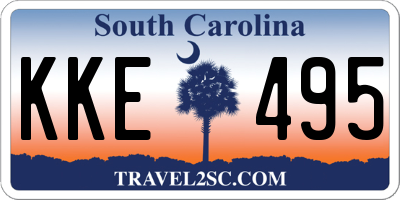 SC license plate KKE495