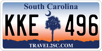 SC license plate KKE496