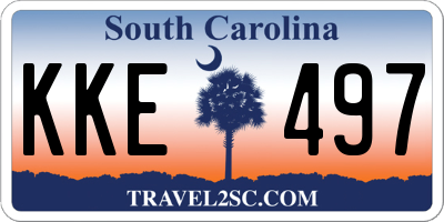 SC license plate KKE497